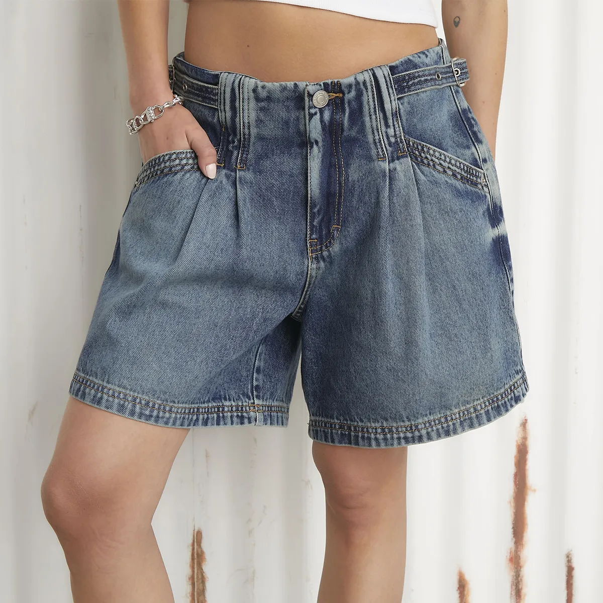 AMERICANINO - Short Tiro Medio Mujer Americanino