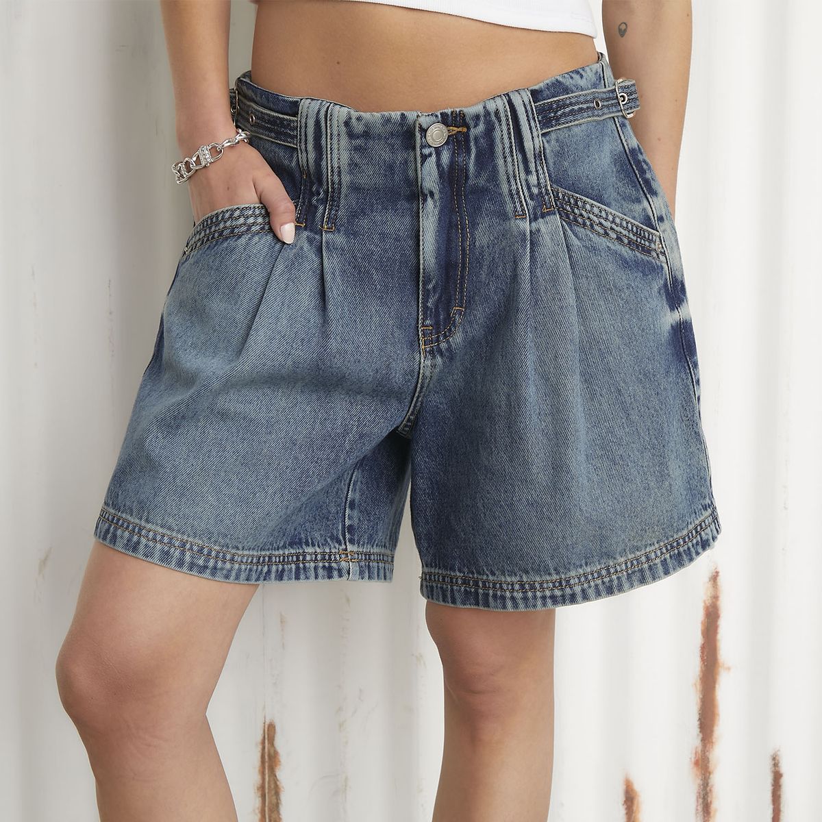 AMERICANINO - Short Tiro Medio Mujer Americanino