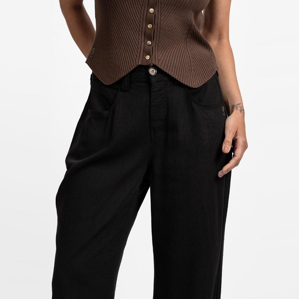 LOLITA LPK - Pantalón Wide Leg Tiro Medio Mujer Lolita Lpk