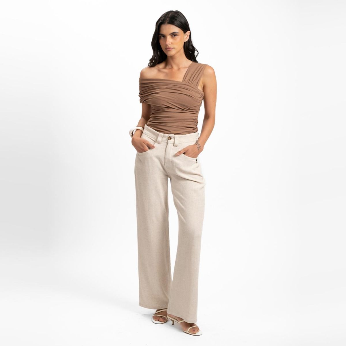 LOLITA LPK - Pantalón Wide Leg Tiro Medio Mujer Lolita Lpk