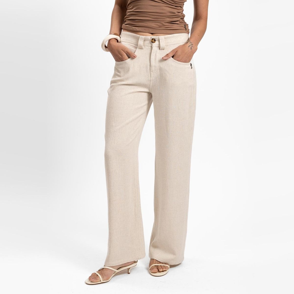 LOLITA LPK - Pantalón Wide Leg Tiro Medio Mujer Lolita Lpk