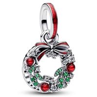 Charm Doble Corona Navideña Mujer