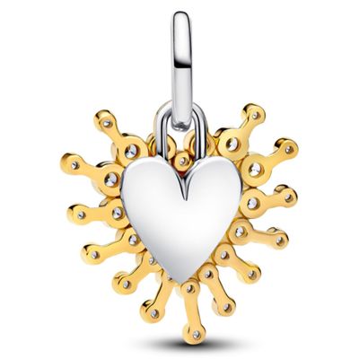 Imagen 2 del producto Charm Colgante Doble Corazón Radiante Mujer