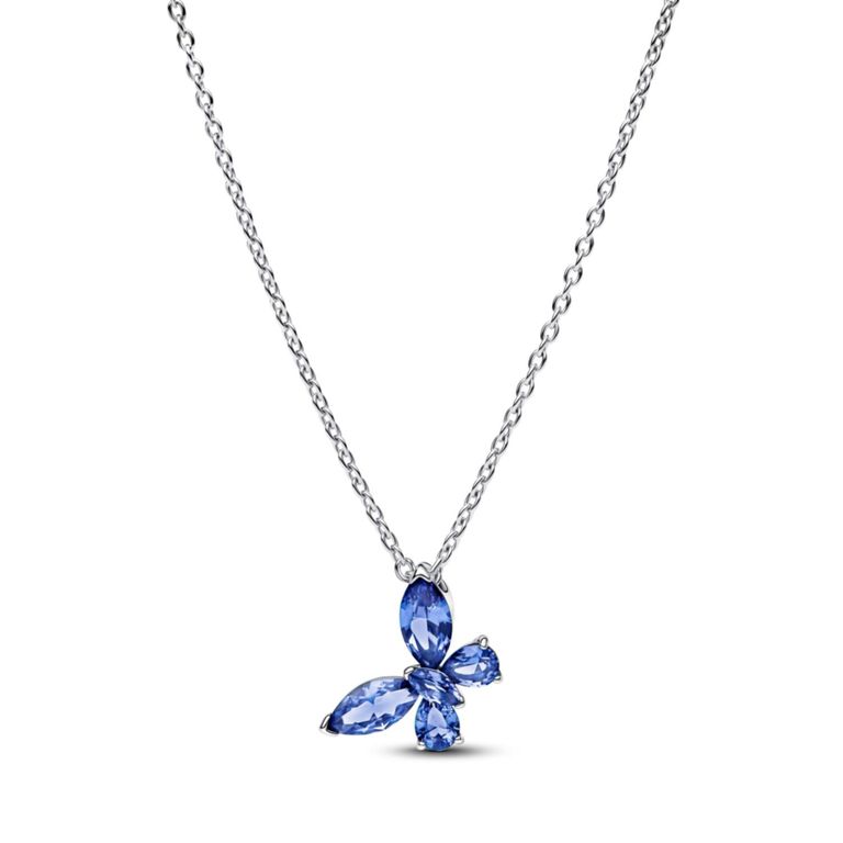 Collar Colgante Mariposa Azul Mujer 45
