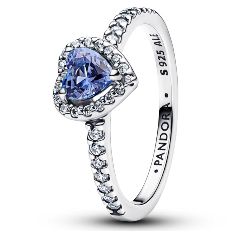 Anillo Corazon Elevado Reluciente Mujer 48
