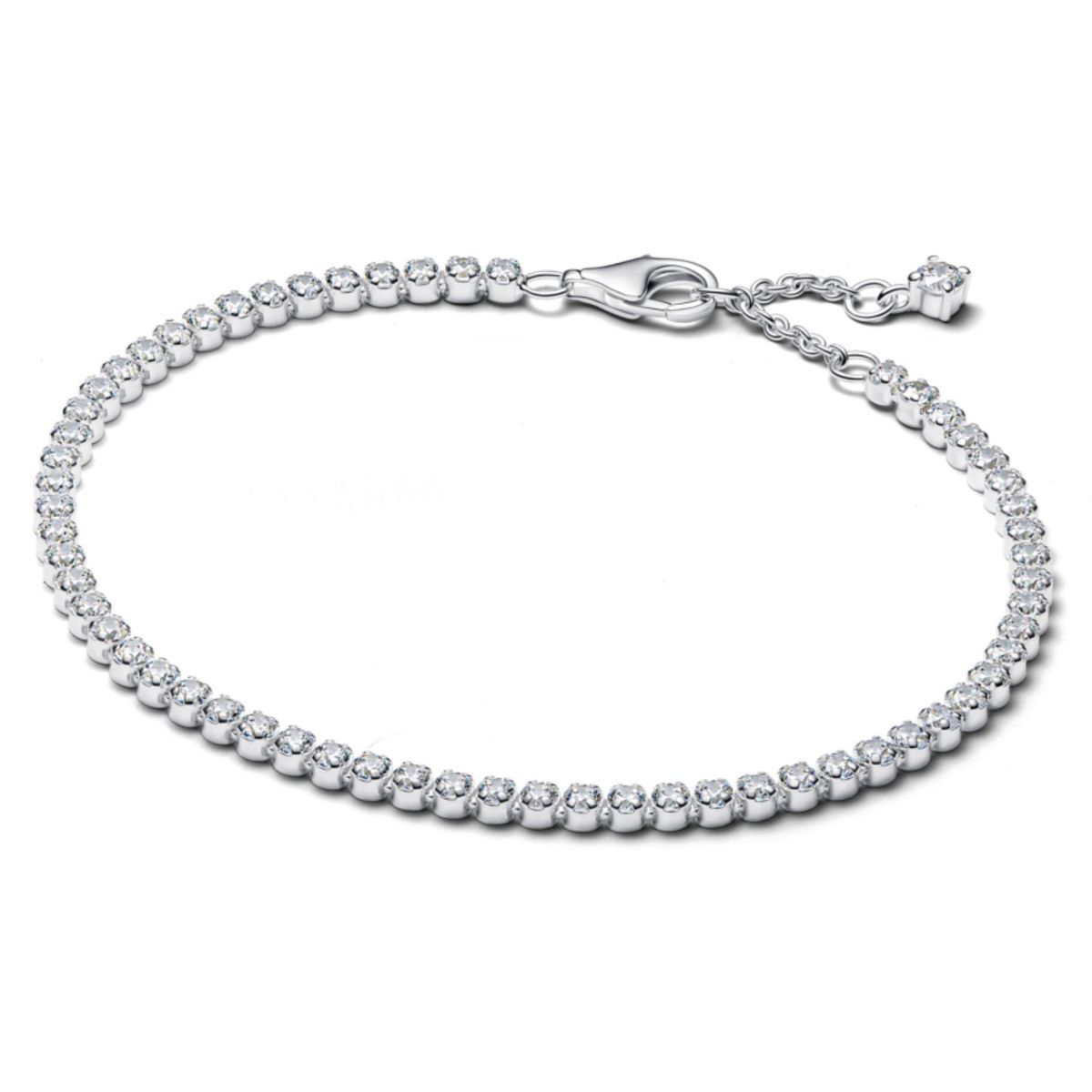 PANDORA - Brazalete Tenis Brillante Plateado Mujer Pandora