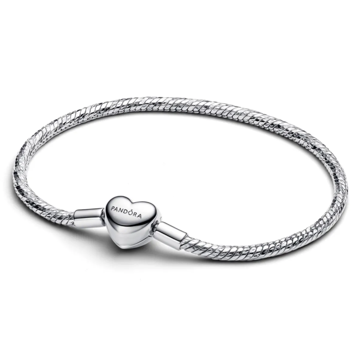 PANDORA - Brazalete Cadena de Serpiente Faceta Plateado Mujer Pandora