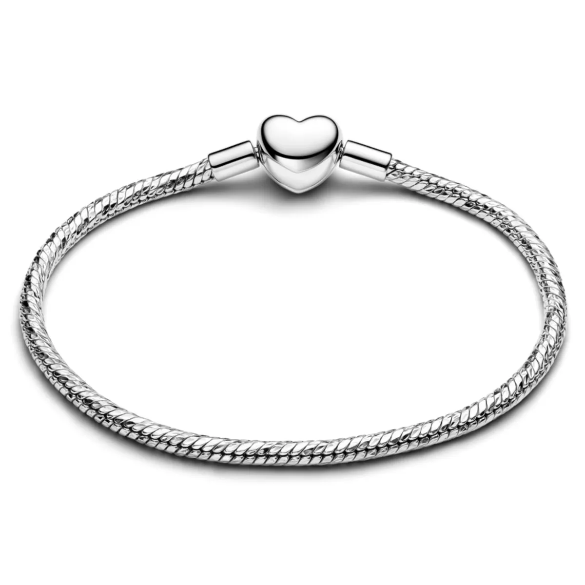 PANDORA - Brazalete Cadena de Serpiente Faceta Plateado Mujer Pandora