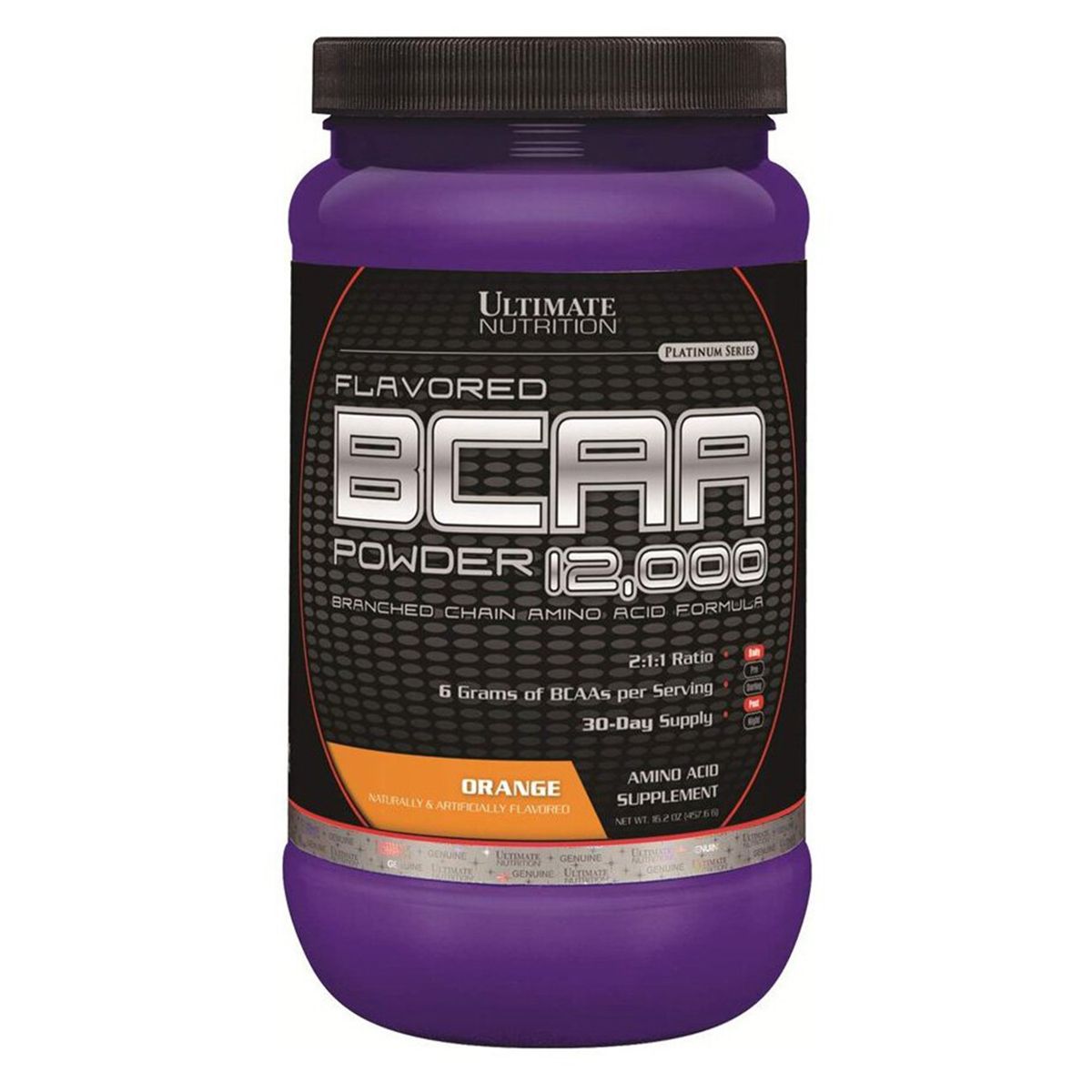 ULTIMATE NUTRITION - Aminoacido Bcaa 12.000 60 Servicios Naranja