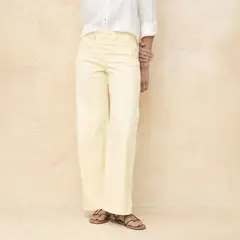 BASEMENT - Jeans Wide Leg Tiro Medio Mujer