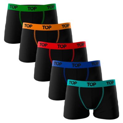 Imagen 1 del producto Pack 5 Boxer Niño Algodón Negro