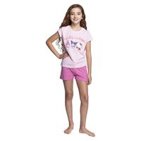 Pijama Verano Niña Algodon Rosado