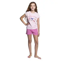 TOP - Pijama Verano Niña Algodon Rosado