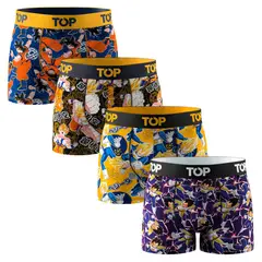 TOP - Pack 4 Boxer Niño Algodón Dbz Multicolor