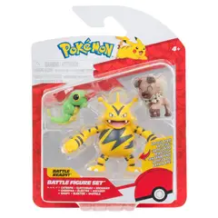 POKEMON - Pack 3 Figuras Cater Rock Y Eléctrico