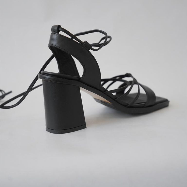 MACU SHOP Sandalia Mujer Negro
