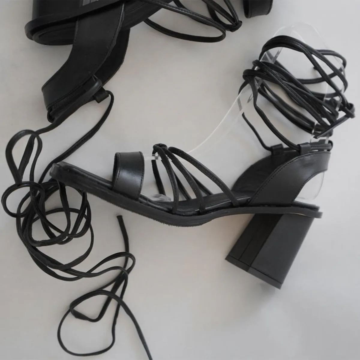 MACU SHOP - Sandalia Mujer Negro Macu Shop