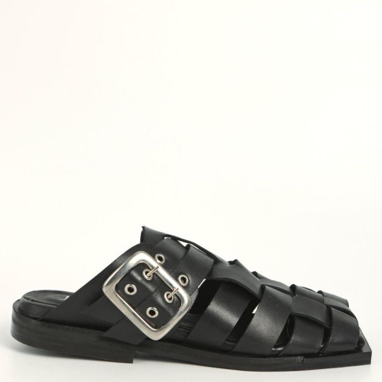 MACU SHOP Sandalia Mujer Negro