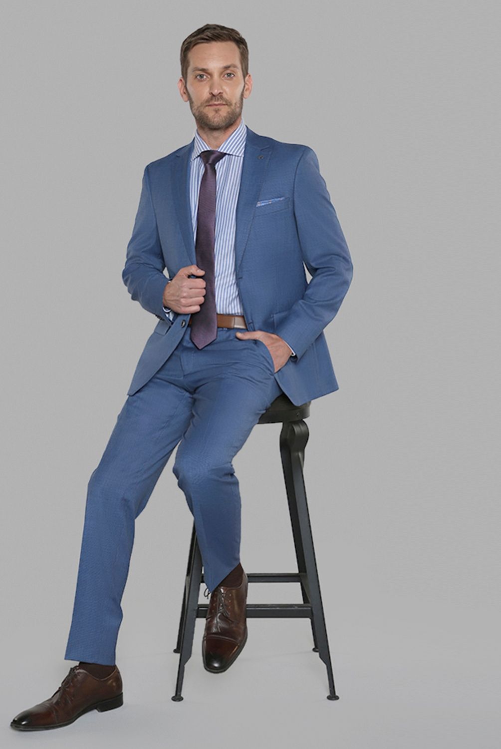 TRIAL - Traje Slim Fit de Lana Hombre