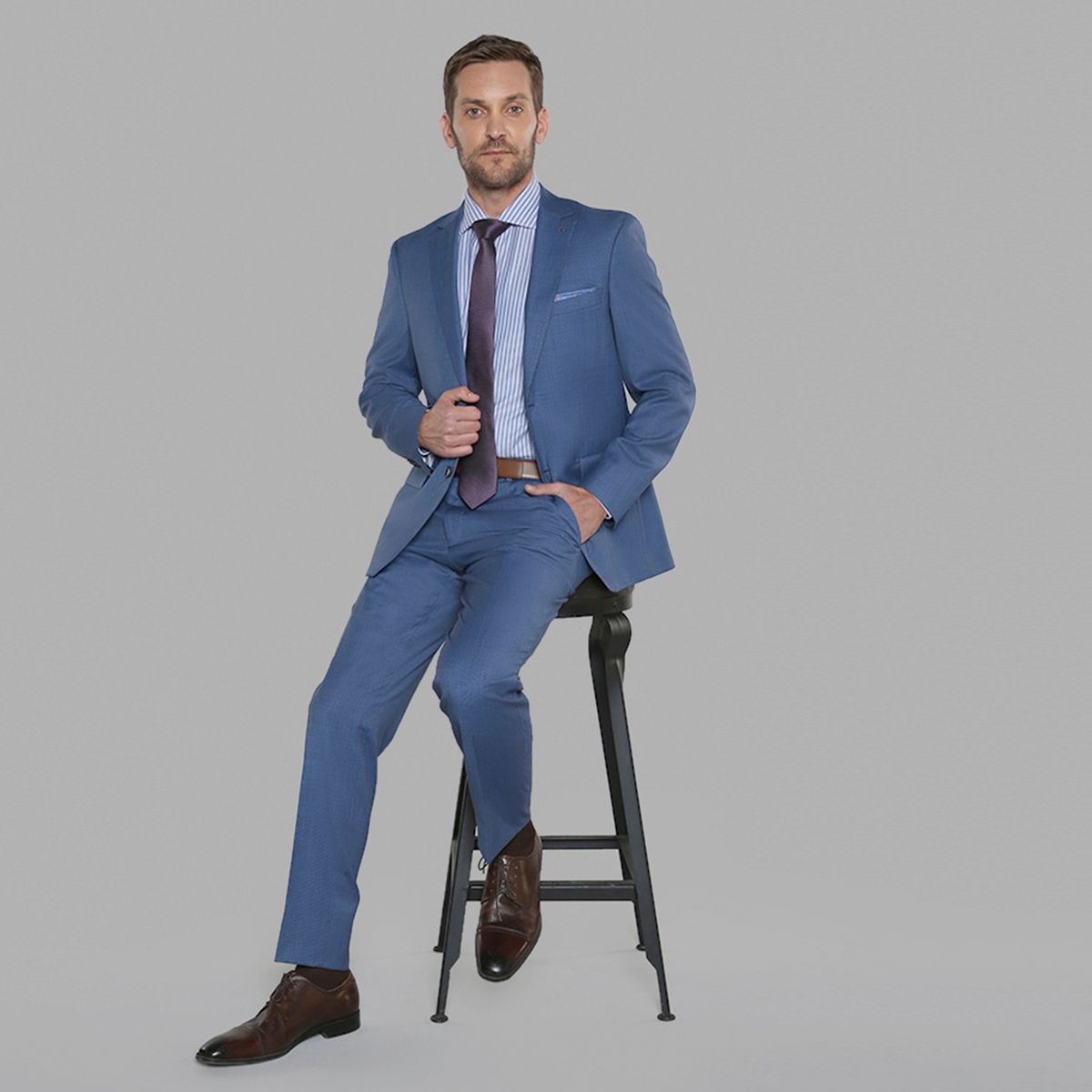 TRIAL - Traje Slim Fit de Lana Hombre