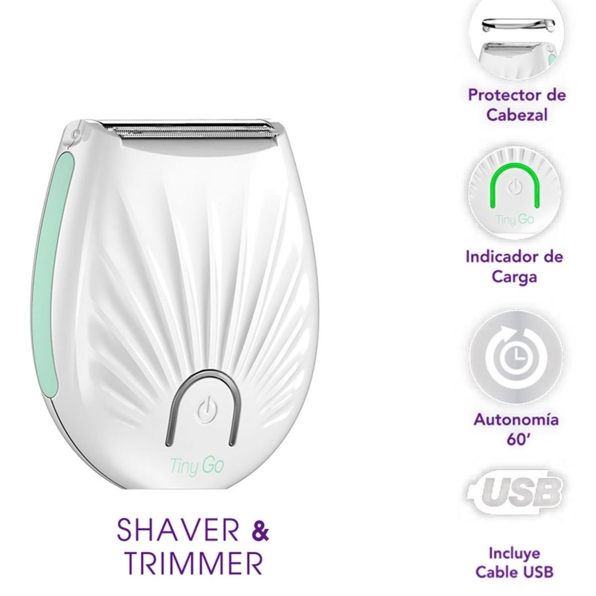 GAMA - Afeitadora Eléctrica Tiny Go+Crem Limon 20 Gama