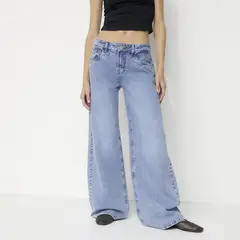 SYBILLA - Jeans Wide Leg Tiro Medio Mujer