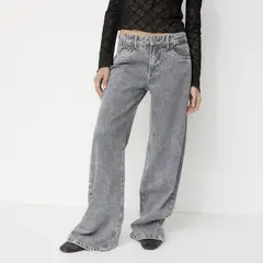 SYBILLA - Jeans Wide Leg Tiro Medio Mujer