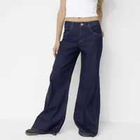 Jeans Wide Leg Tiro Medio Mujer
