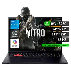 ACER - Notebook Gamer NITRO LITE Intel Core i5 RTX3050 GDDR6 24GB RAM 512GB SSD 16" WUXGA
