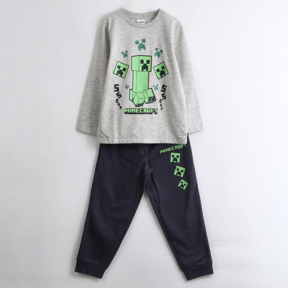 MINECRAFT - Pijama 2 Piezas Niño Manga Larga Algodón Minecraft