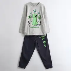 MINECRAFT - Pijama 2 Piezas Niño Manga Larga Algodón