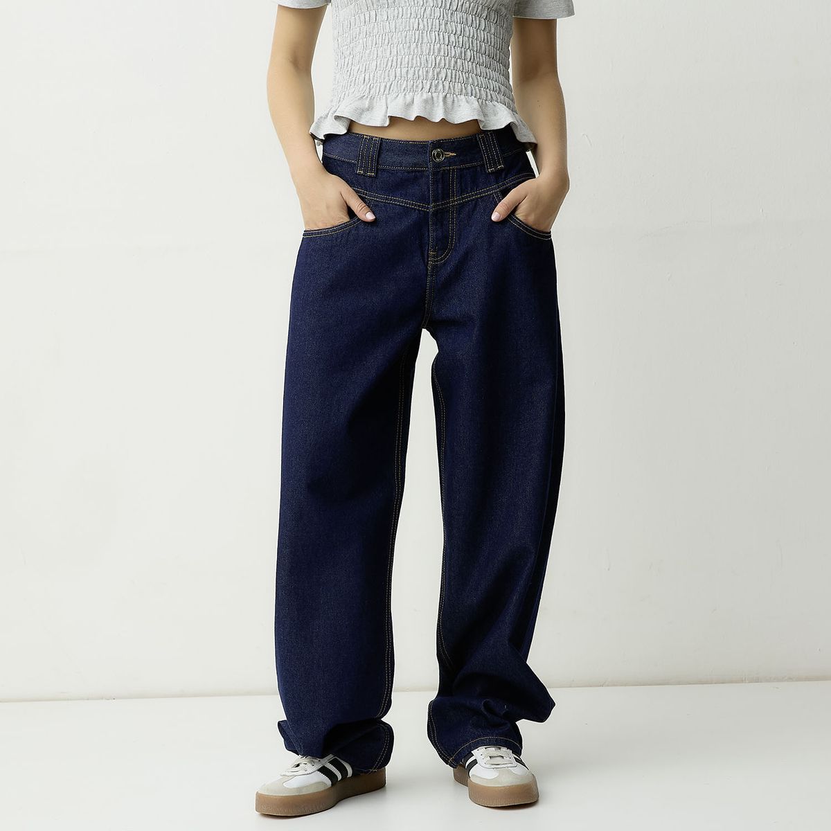 SYBILLA - Jeans Balloon Tiro Bajo Mujer Sybilla