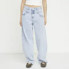 SYBILLA - Jeans Balloon Tiro Bajo Mujer