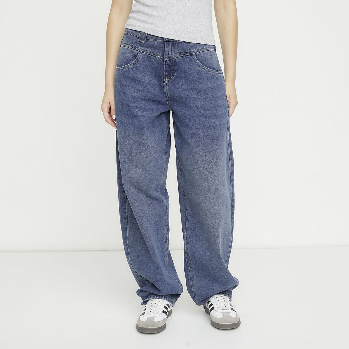 SYBILLA - Jeans Balloon Tiro Bajo Mujer Sybilla