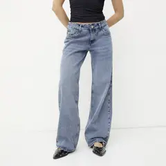SYBILLA - Jeans Wide Leg Tiro Bajo Mujer