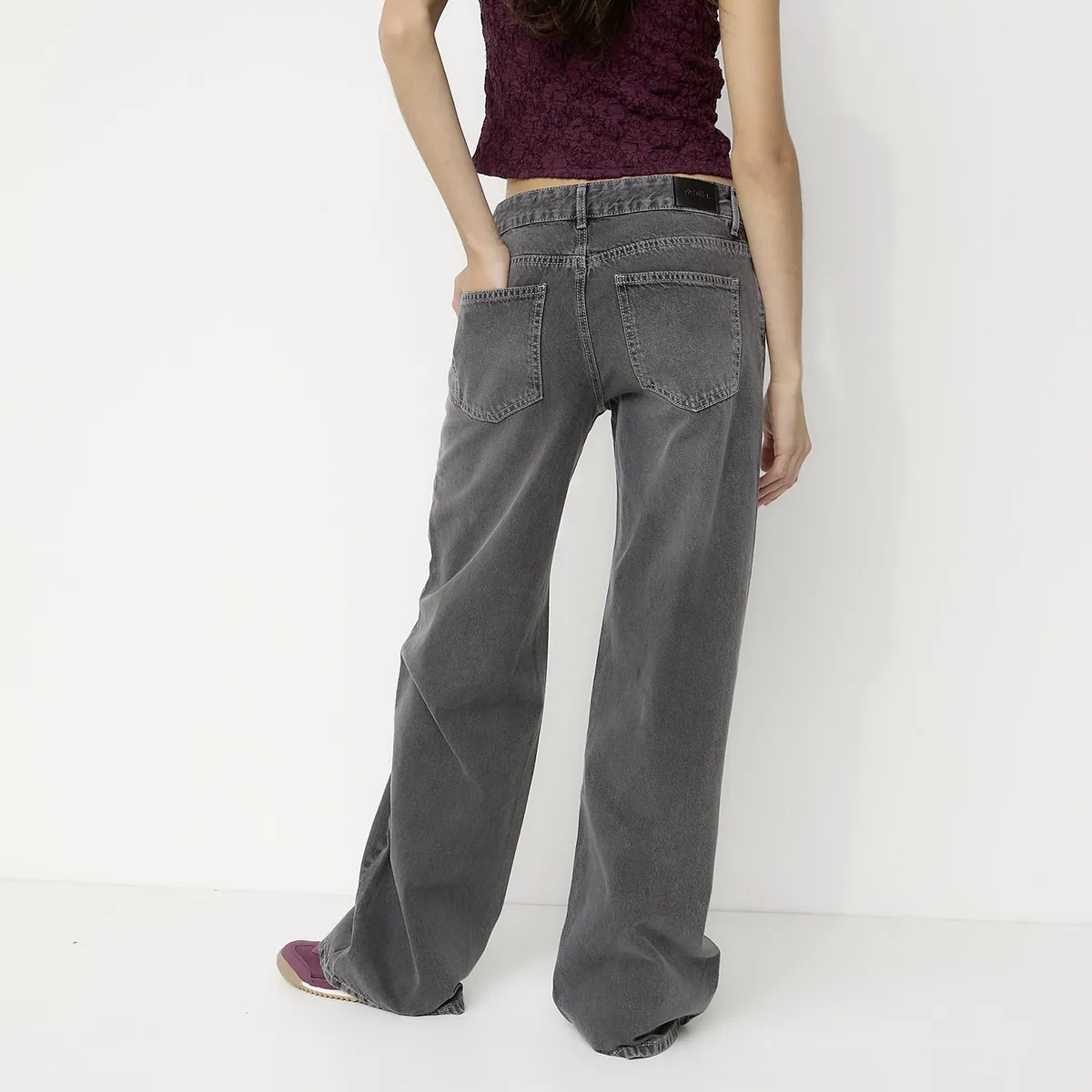 SYBILLA - Jeans Wide Leg Tiro Bajo Mujer Sybilla