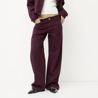 Jeans Wide Leg Tiro Bajo Mujer