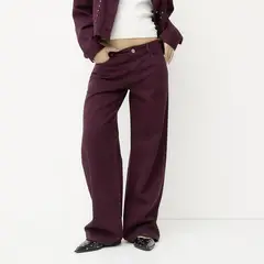 SYBILLA - Jeans Wide Leg Tiro Bajo Mujer