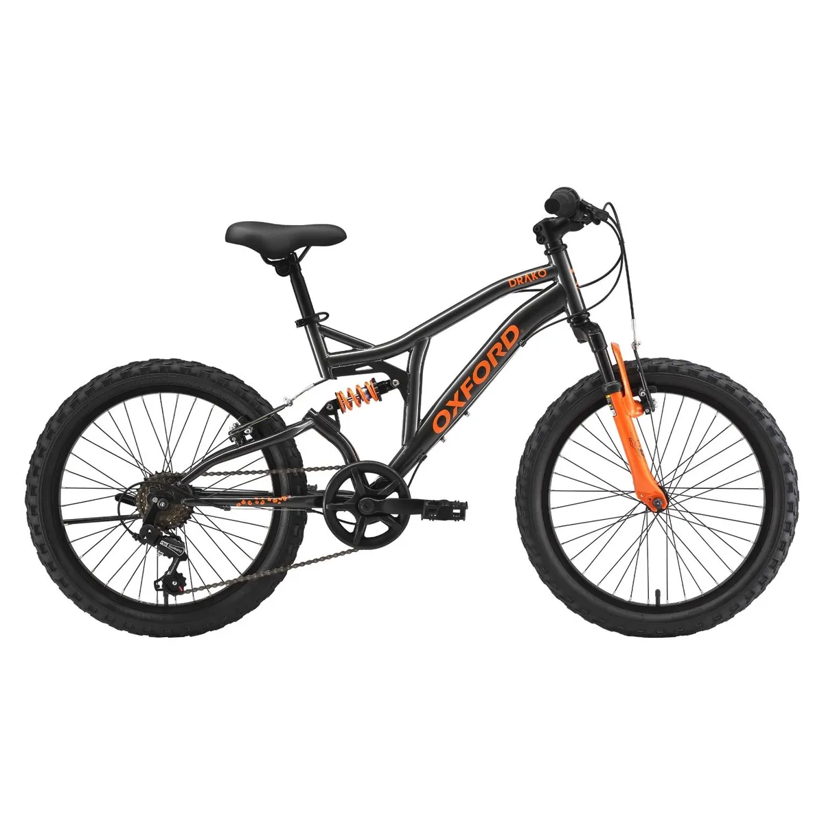 OXFORD - Bicicleta Infantil Drako Aro 20 Doble Suspensión Negro Oxford