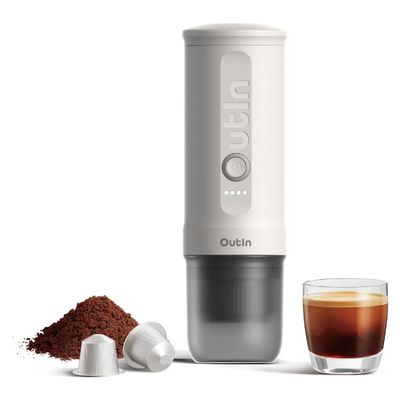 Outin Cafetera Espresso Portátil Nano Blanco
