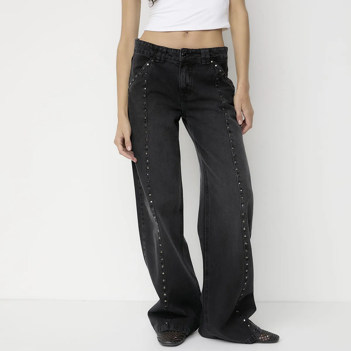 SYBILLA - Jeans Baggy Tiro Bajo Mujer Sybilla