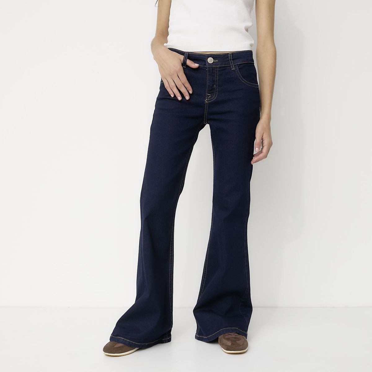 SYBILLA - Jeans Flare Tiro Bajo Mujer Sybilla