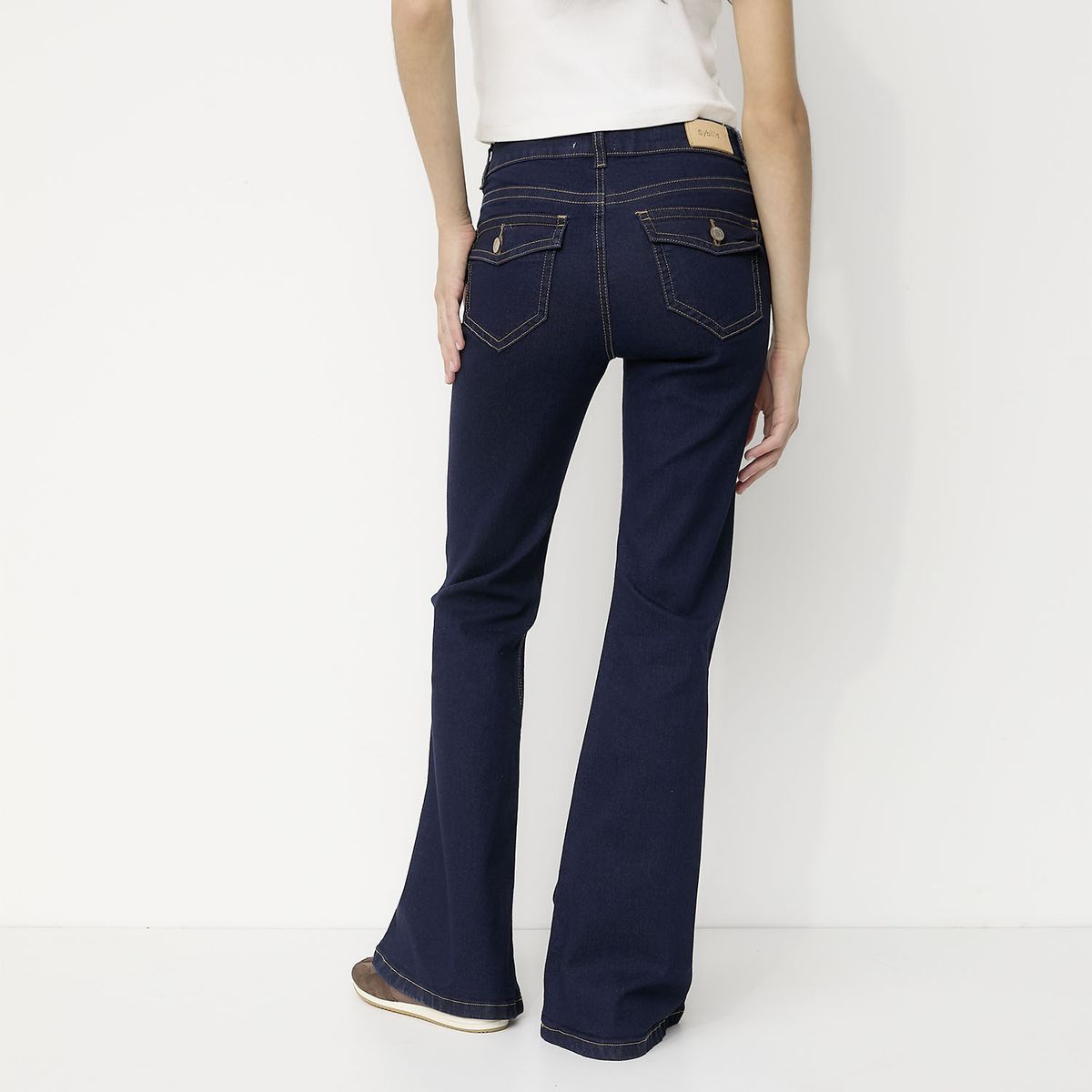 SYBILLA - Jeans Flare Tiro Bajo Mujer Sybilla