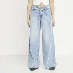 SYBILLA - Jeans Wide Leg Tiro Bajo Mujer