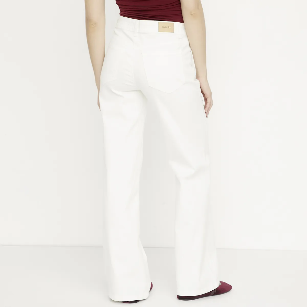 SYBILLA - Jeans Wide Leg Low Rise Mujer Sybilla