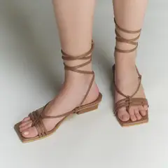 ATHAR - Sandalia Mujer Caramelo