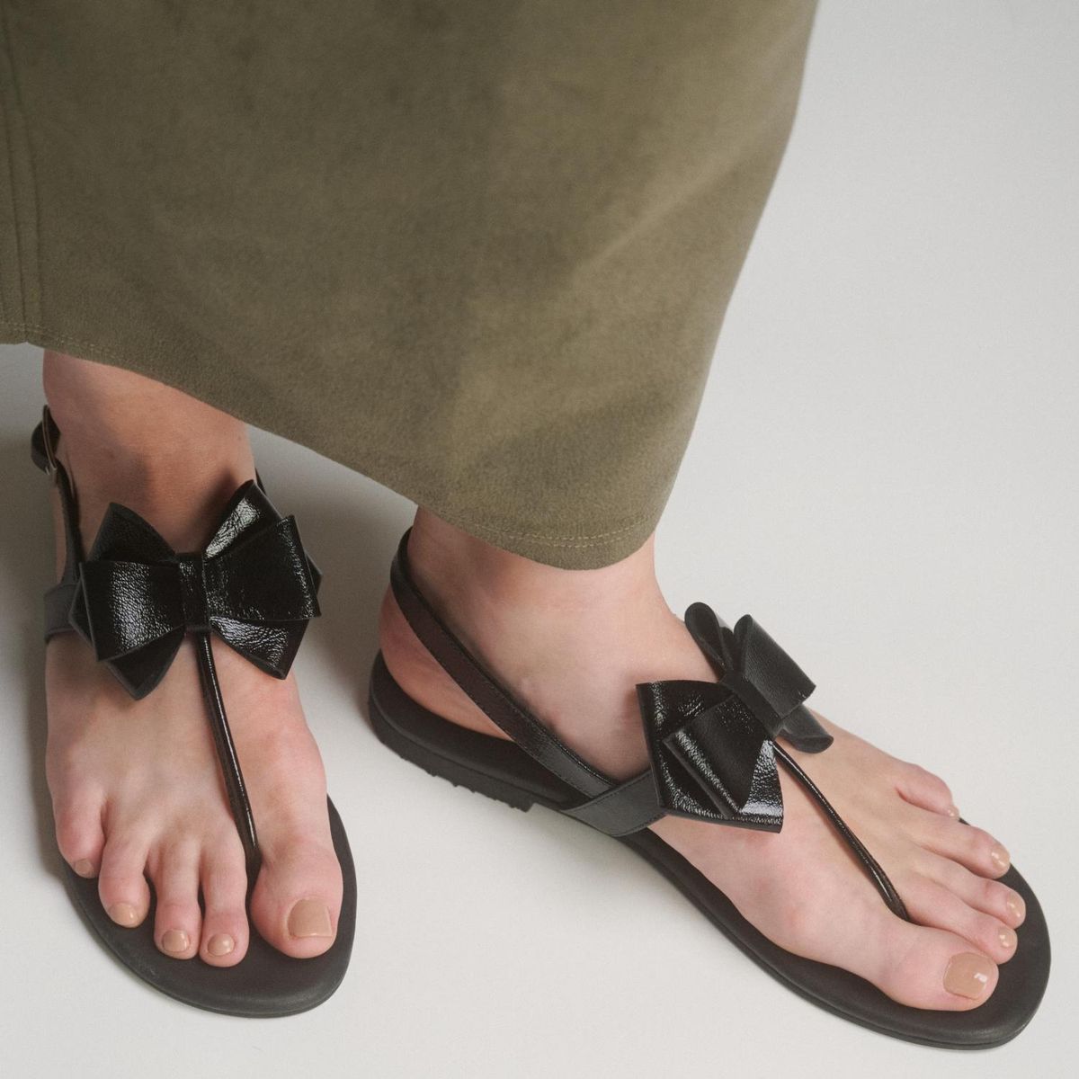 ATHAR - Sandalia Mujer Negro Athar