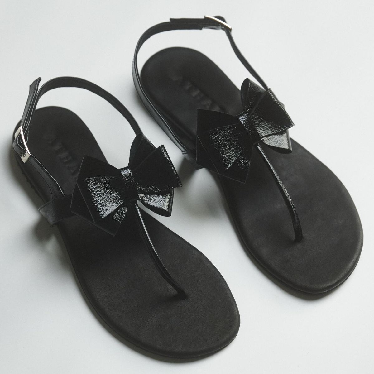 ATHAR - Sandalia Mujer Negro Athar