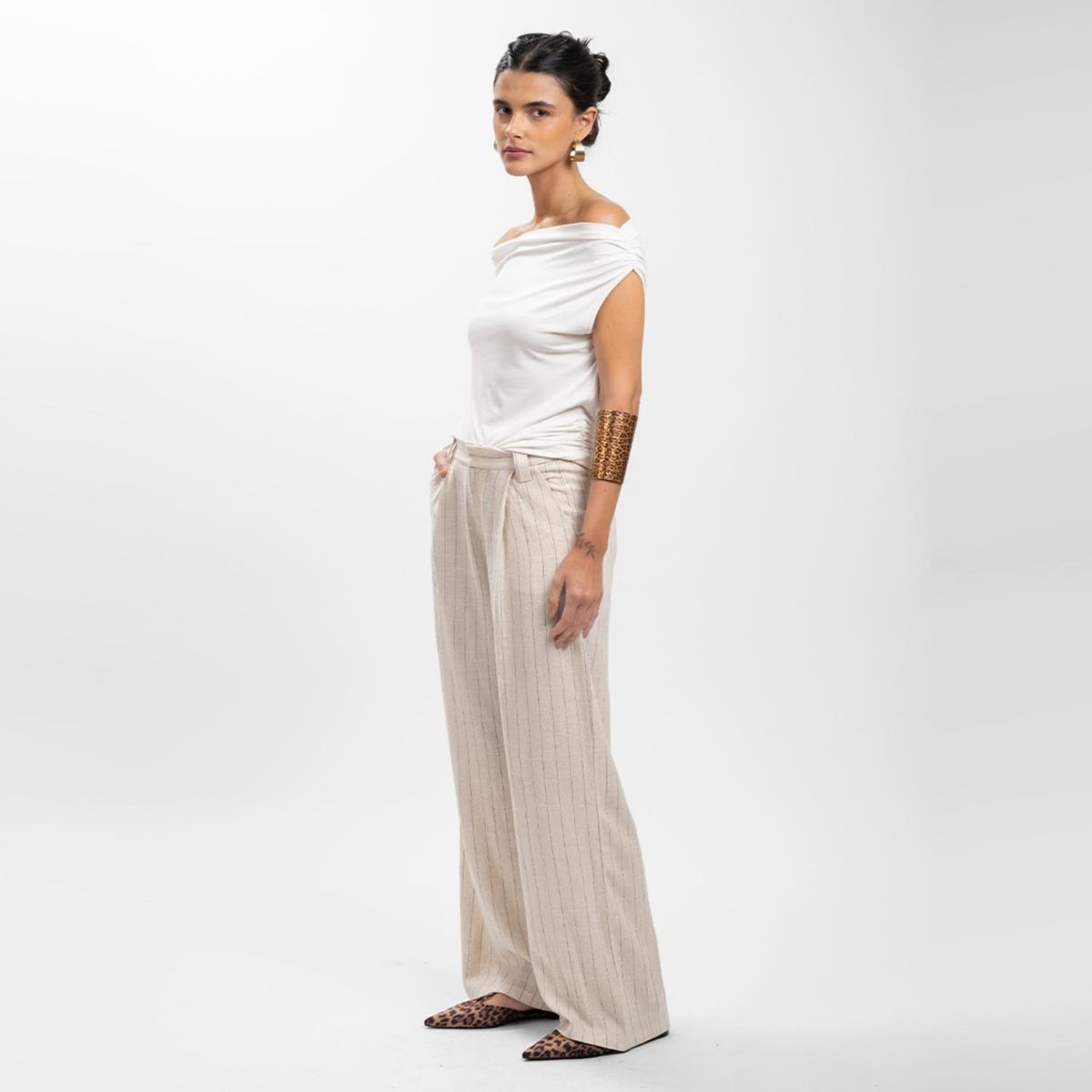 LOLITA LPK - Pantalón Wide Leg Tiro Medio Mujer Lolita Lpk