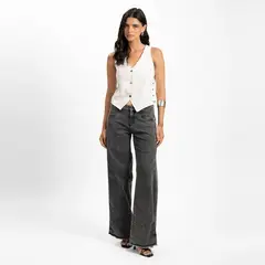 LOLITA LPK - Jeans Palazzo Tiro Medio Anna Gris Gravillado Mujer